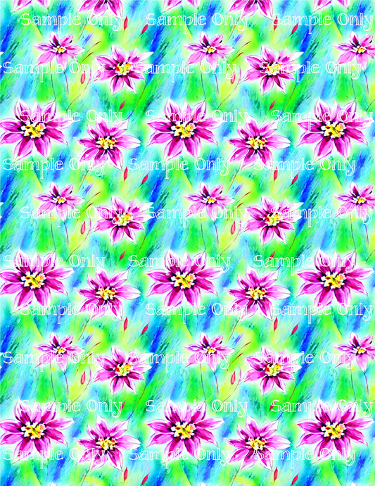 Wildflower Floral Pattern Image Sheet For Polymer Clay Transfer Decal DIGITAL FILE OR PRINTED WFF04