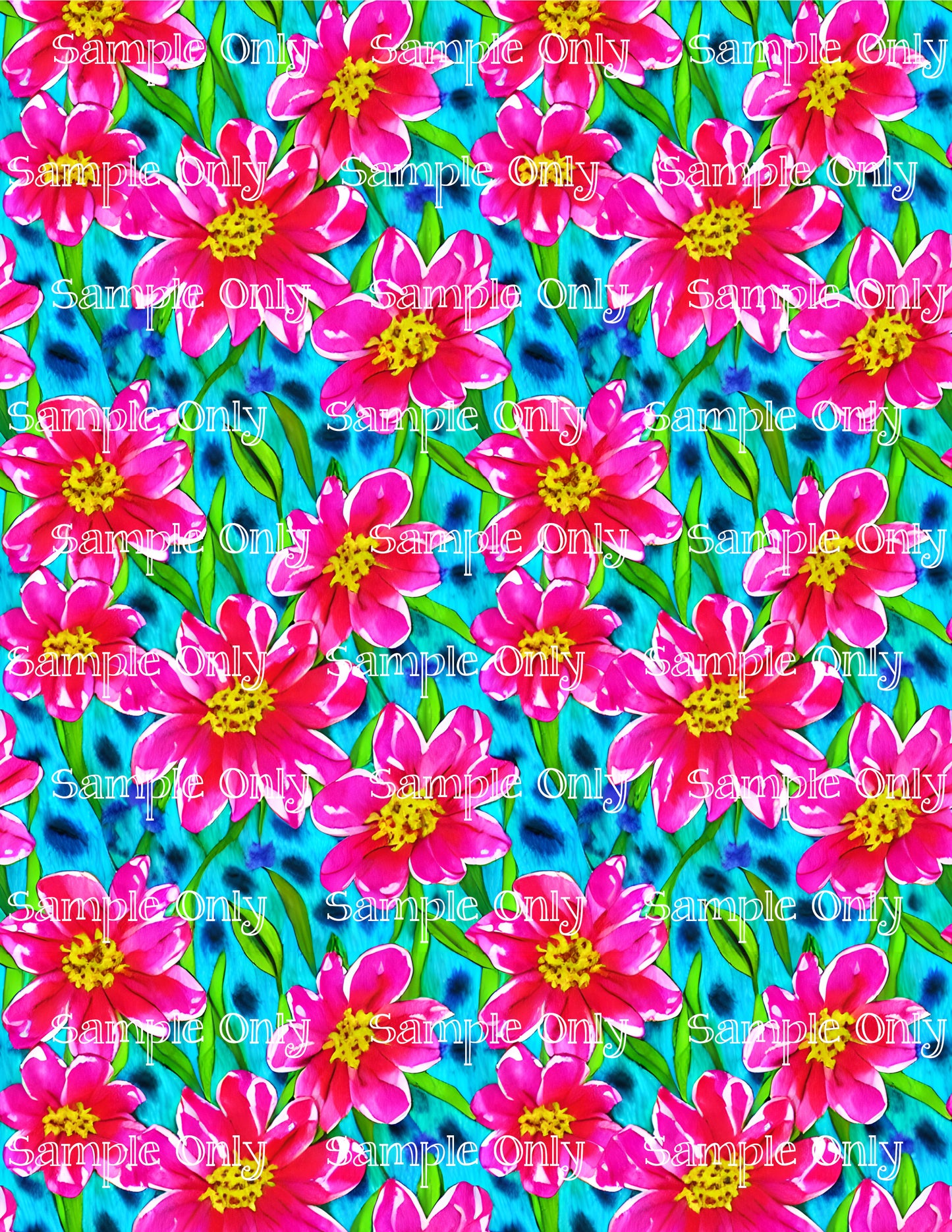 Wildflower Floral Pattern Image Sheet For Polymer Clay Transfer Decal DIGITAL FILE OR PRINTED WFF06