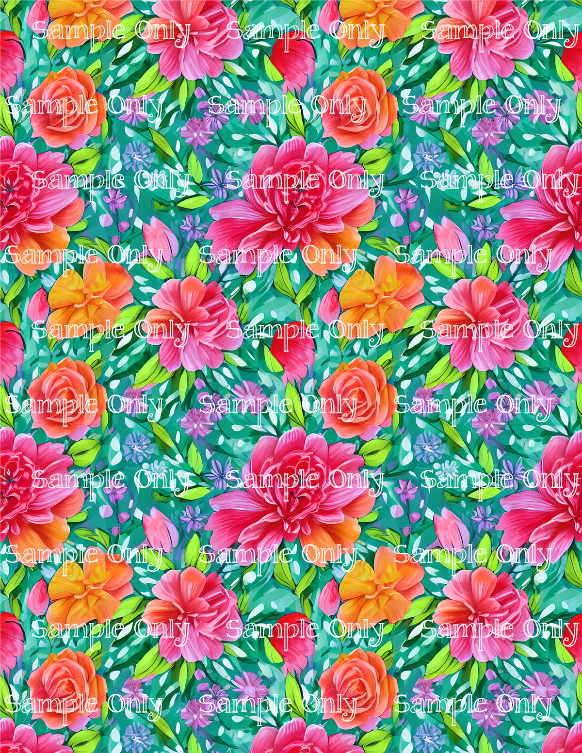 Transferable Flower Patterns Wildflower Floral Pattern Image Transfer Sheet For Polymer Clay WFF08 ...