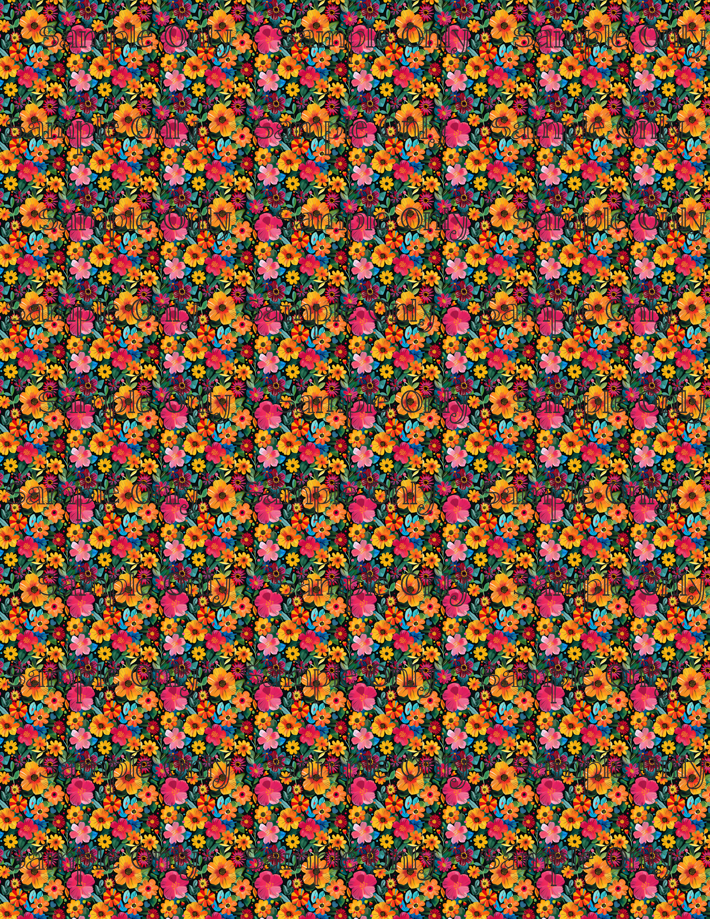Wildflower Patch Set 2 Pattern Image Transfer Sheet For Polymer Clay