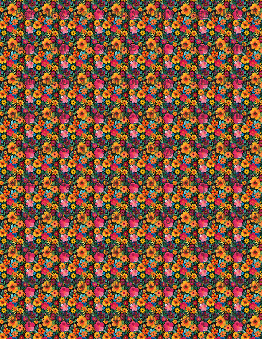 Wildflower Patch Set 2 Pattern Image Transfer Sheet For Polymer Clay