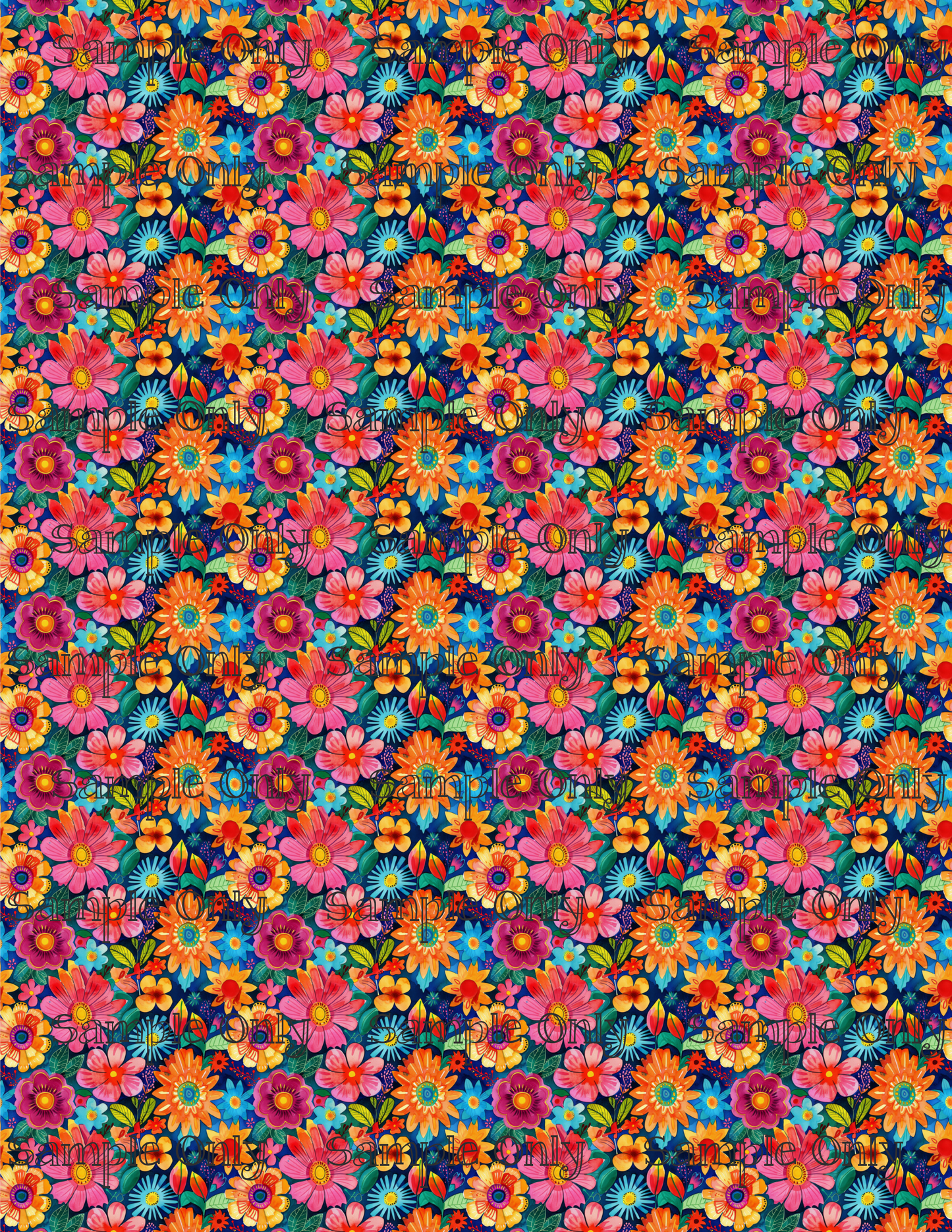 Wildflower Patch Set 3 Pattern Image Transfer Sheet For Polymer Clay