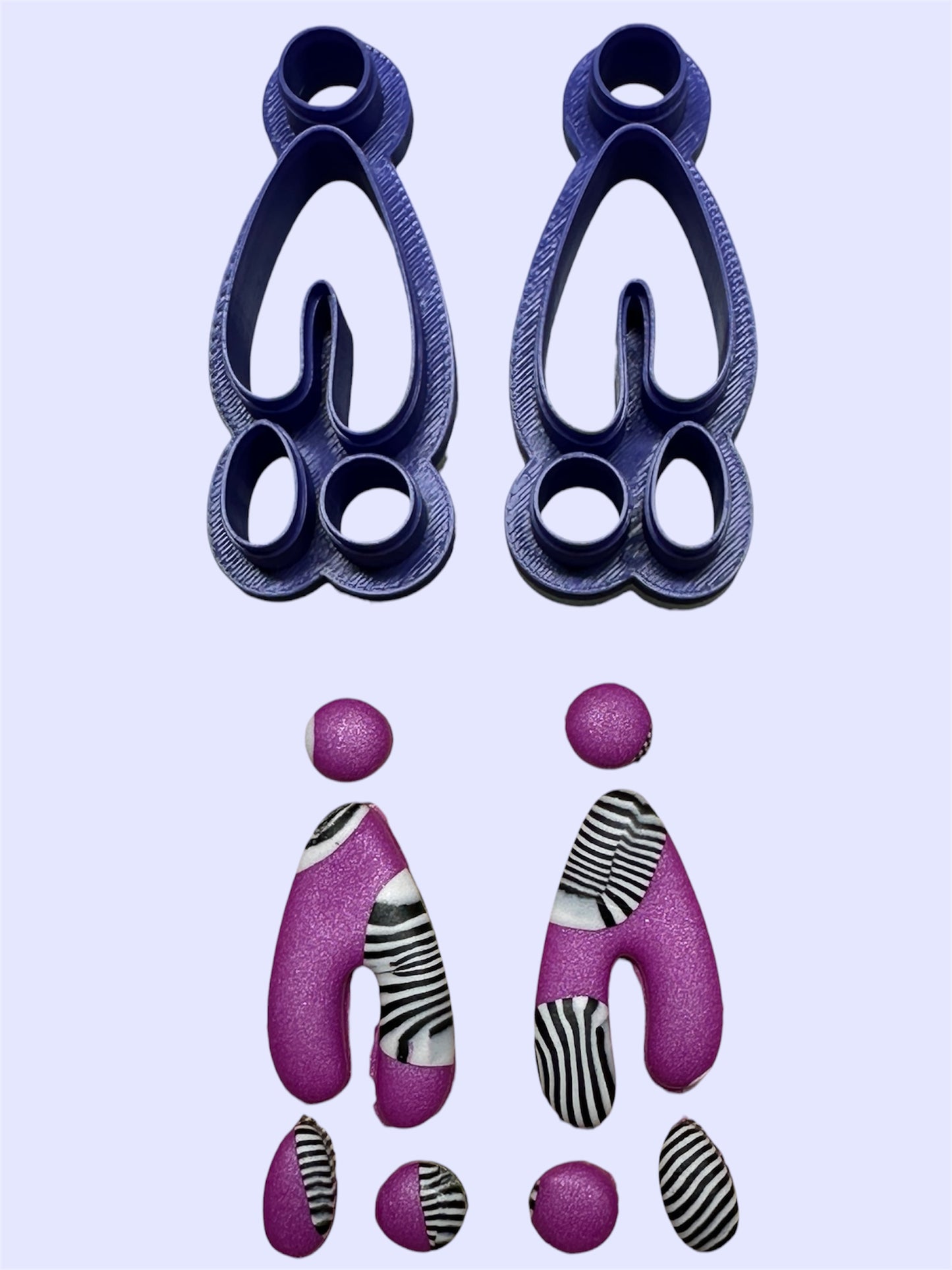 Organic Combo Style 3 Polymer Clay Cutter Set 3 Sizes You Choose