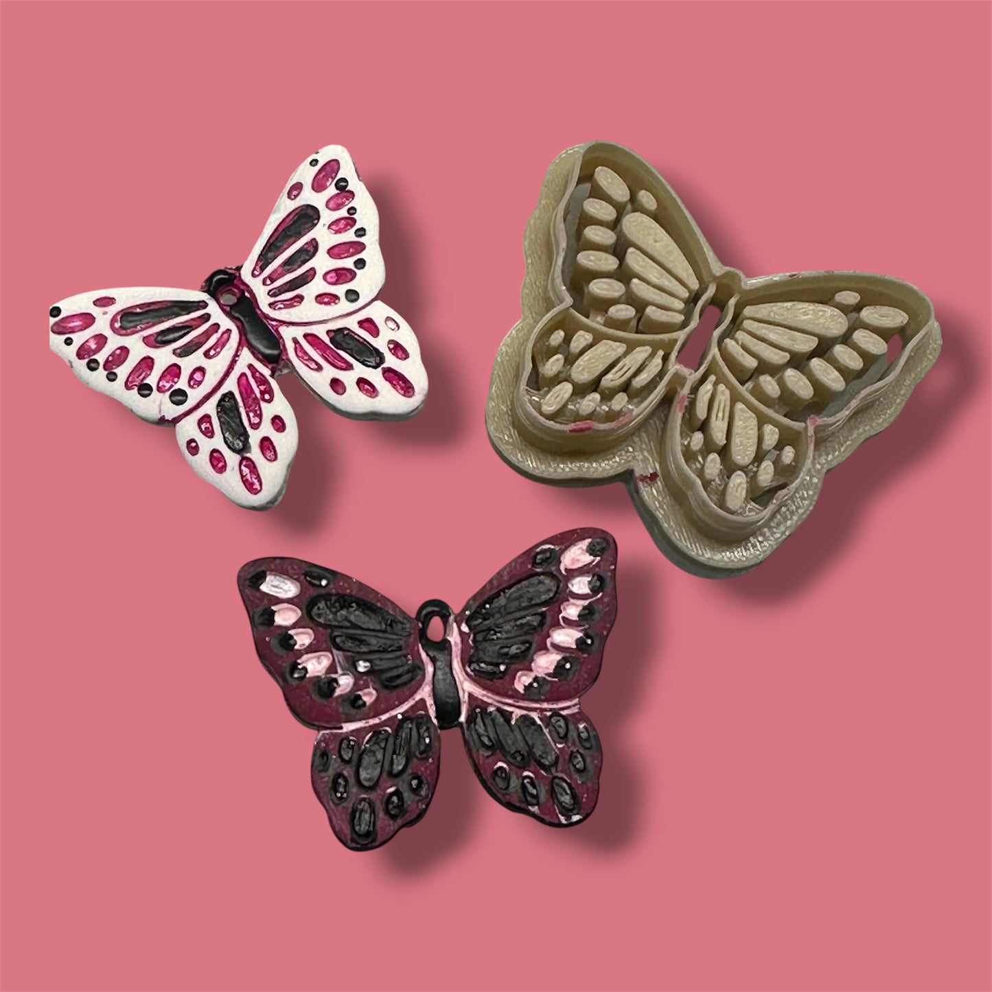 Daisy Butterfly Polymer Clay Cutter Set 2 Styles and 5 Sizes YOU CHOOSE