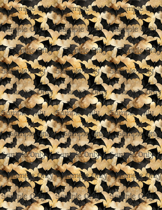 Halloween Flying Bats 02 Image Sheet For Polymer Clay Transfer Decal DIGITAL FILE OR PRINTED
