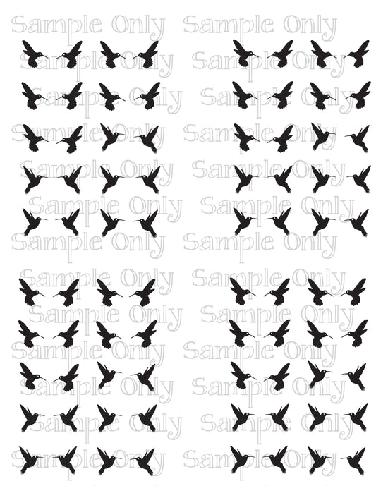 .75 Inch Hummingbird Image Sheet For Polymer Clay Transfer Decal DIGITAL FILE OR PRINTED