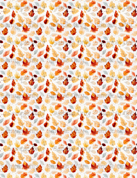 Autumn Leaves 01 Image Sheet For Polymer Clay Transfer Decal DIGITAL FILE OR PRINTED