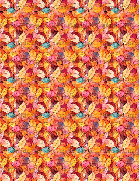 Autumn Leaves 04 Image Sheet For Polymer Clay Transfer Decal DIGITAL FILE OR PRINTED