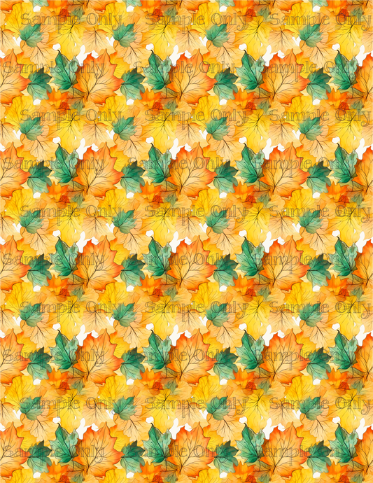 Autumn Leaves 05 Image Sheet For Polymer Clay Transfer Decal DIGITAL FILE OR PRINTED