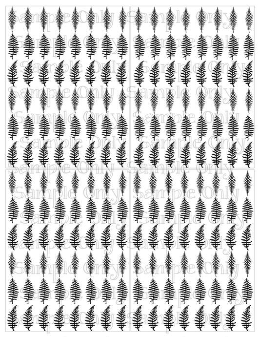 Medium Fern Leaf DIGITAL OR PRINTED Image Transfer Sheet For Polymer Clay