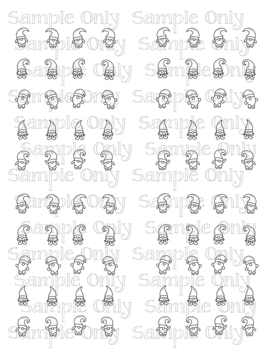 .75 Inch Gnomes Image Sheet For Polymer Clay Transfer Decal DIGITAL FILE OR PRINTED
