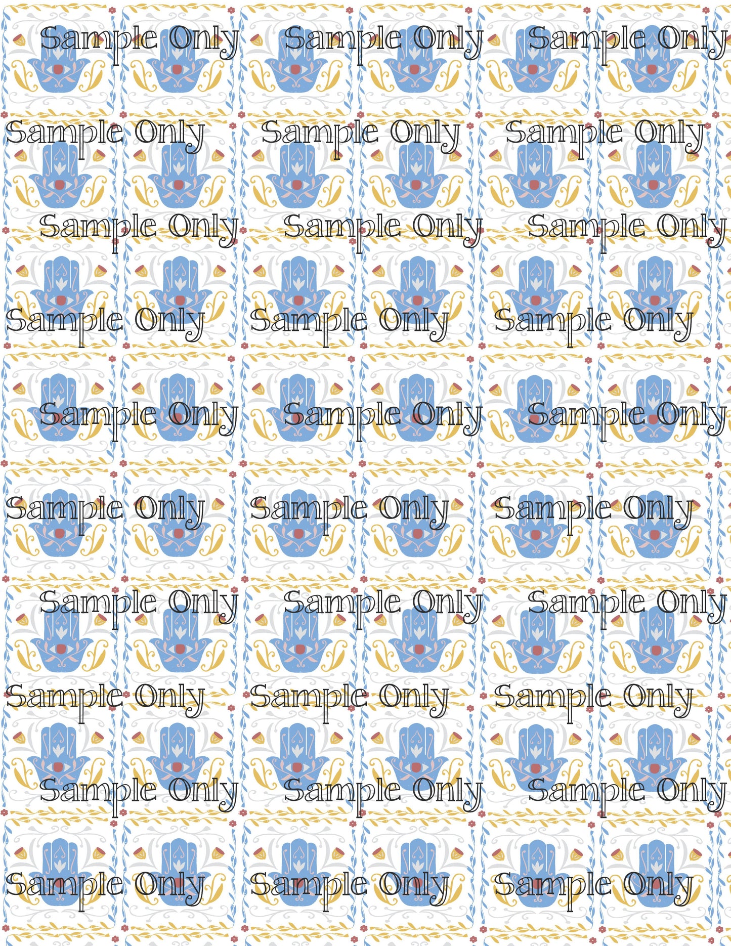 Hanukkah Pattern 103 Image Sheet For Polymer Clay Transfer Decal DIGITAL FILE OR PRINTED