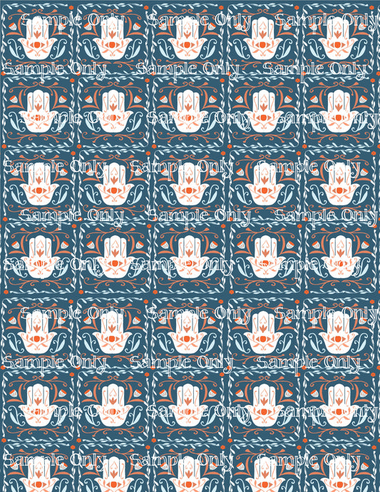 Hanukkah Pattern 19 Image Sheet For Polymer Clay Transfer Decal DIGITAL FILE OR PRINTED