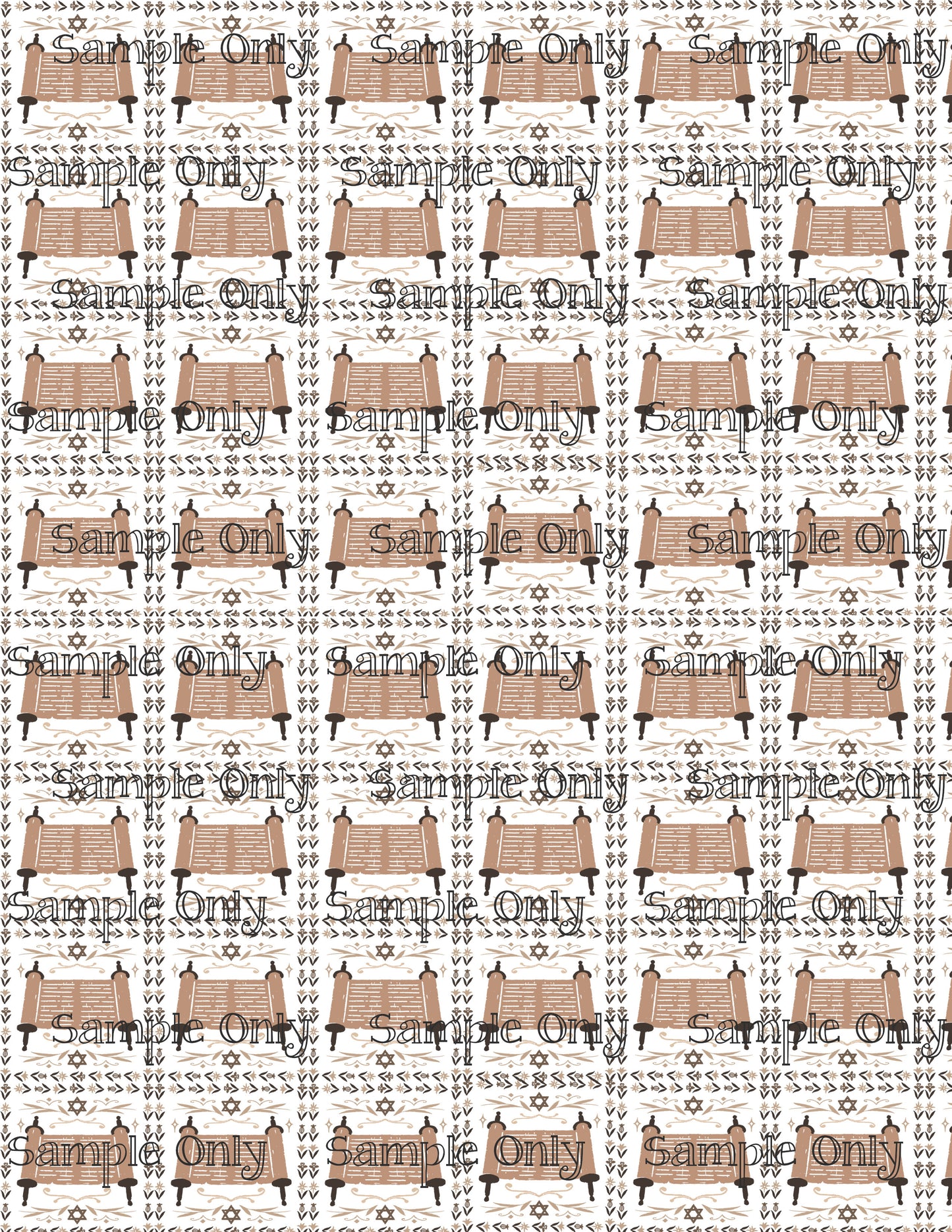 Hanukkah Pattern 27 Image Sheet For Polymer Clay Transfer Decal DIGITAL FILE OR PRINTED