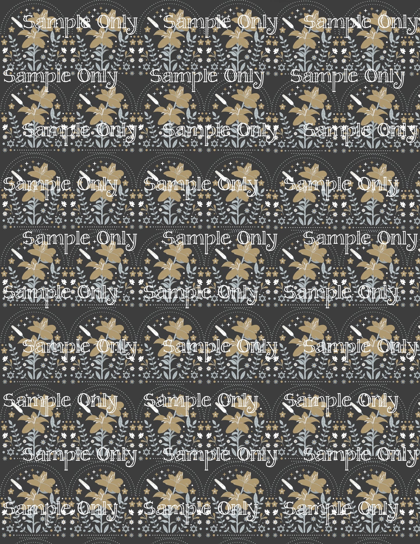 Hanukkah Pattern 02 Image Sheet For Polymer Clay Transfer Decal DIGITAL FILE OR PRINTED