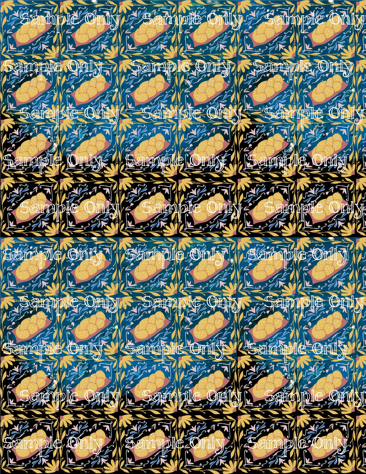 Hanukkah Pattern 38 Image Sheet For Polymer Clay Transfer Decal DIGITAL FILE OR PRINTED