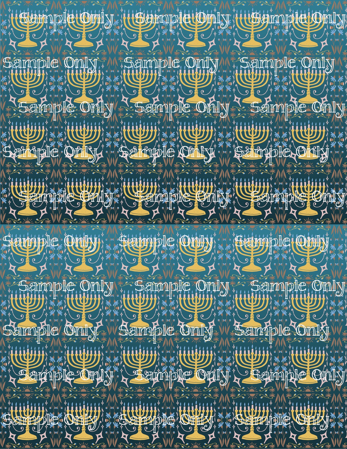 Hanukkah Pattern 41 Image Sheet For Polymer Clay Transfer Decal DIGITAL FILE OR PRINTED