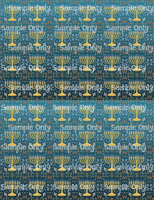 Hanukkah Pattern 41 Image Sheet For Polymer Clay Transfer Decal DIGITAL FILE OR PRINTED