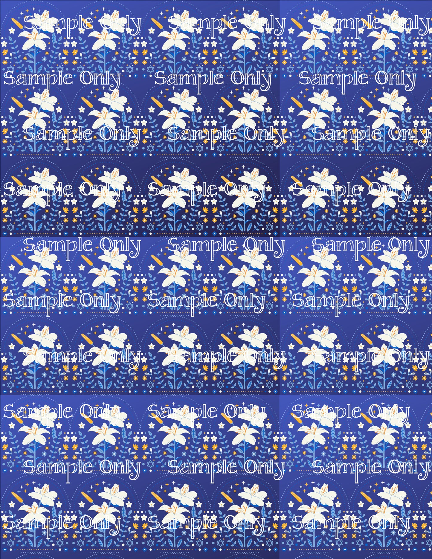 Hanukkah Pattern 42 Image Sheet For Polymer Clay Transfer Decal DIGITAL FILE OR PRINTED