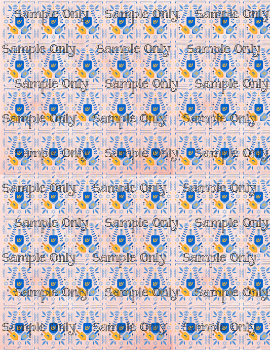 Hanukkah Pattern 46 Image Sheet For Polymer Clay Transfer Decal DIGITAL FILE OR PRINTED