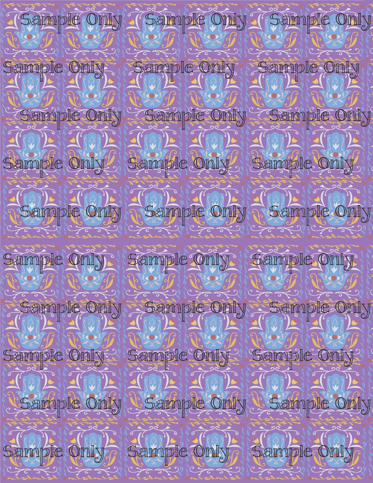 Hanukkah Pattern 50 Image Sheet For Polymer Clay Transfer Decal DIGITAL FILE OR PRINTED