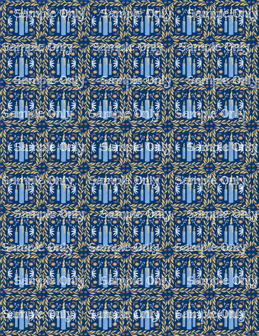 Hanukkah Pattern 60 Image Sheet For Polymer Clay Transfer Decal DIGITAL FILE OR PRINTED