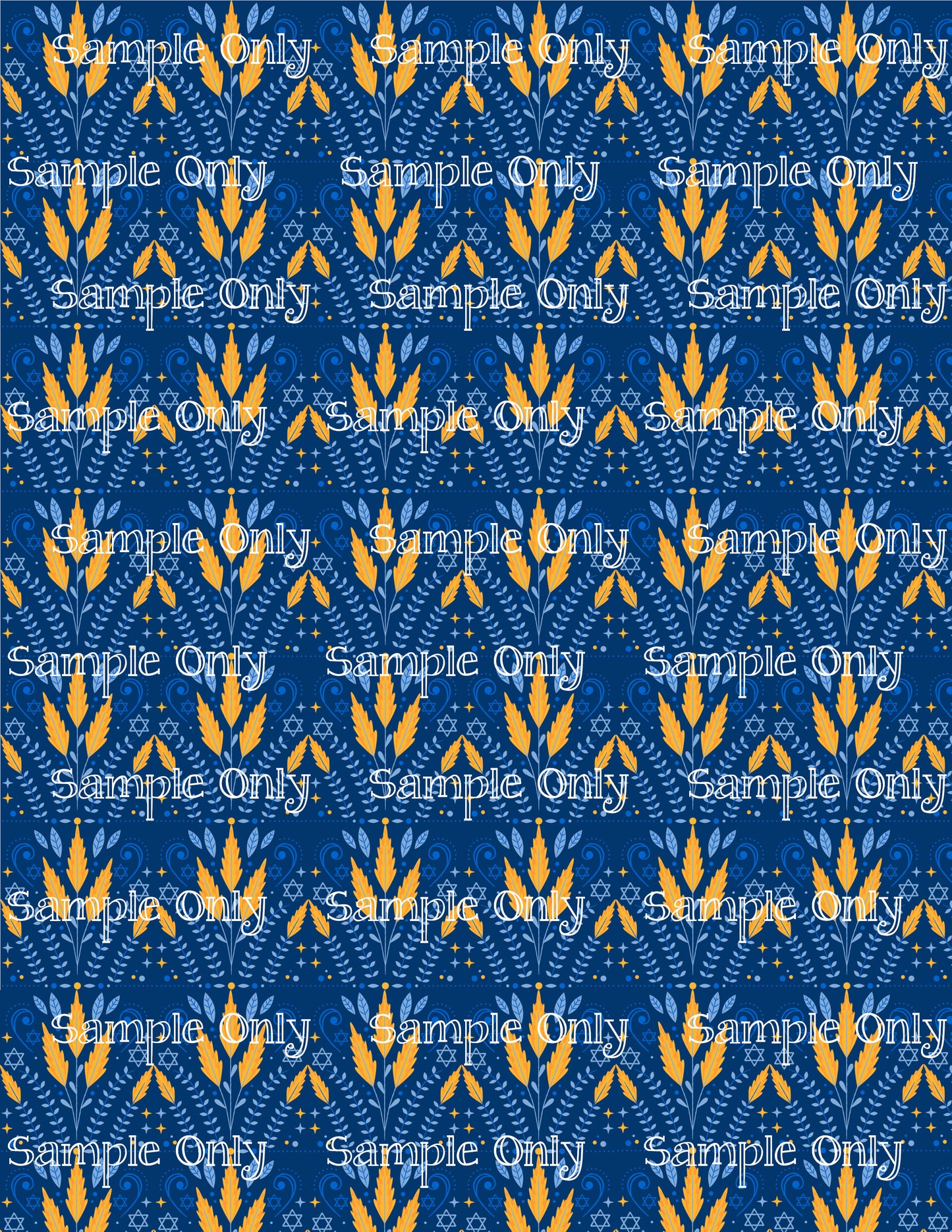 Hanukkah Pattern 61 Image Sheet For Polymer Clay Transfer Decal DIGITAL FILE OR PRINTED