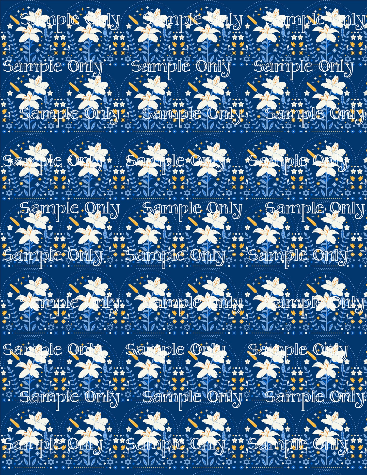 Hanukkah Pattern 62 Image Sheet For Polymer Clay Transfer Decal DIGITAL FILE OR PRINTED