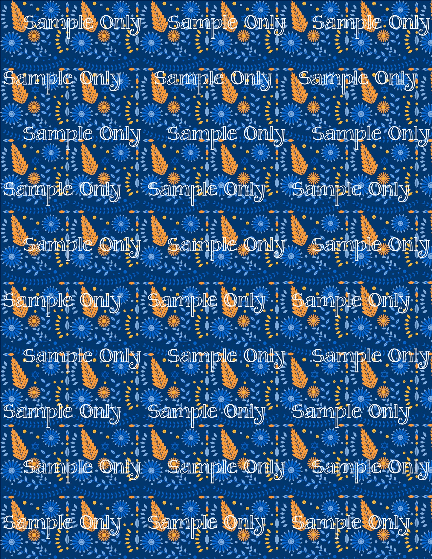 Hanukkah Pattern 64 Image Sheet For Polymer Clay Transfer Decal DIGITAL FILE OR PRINTED