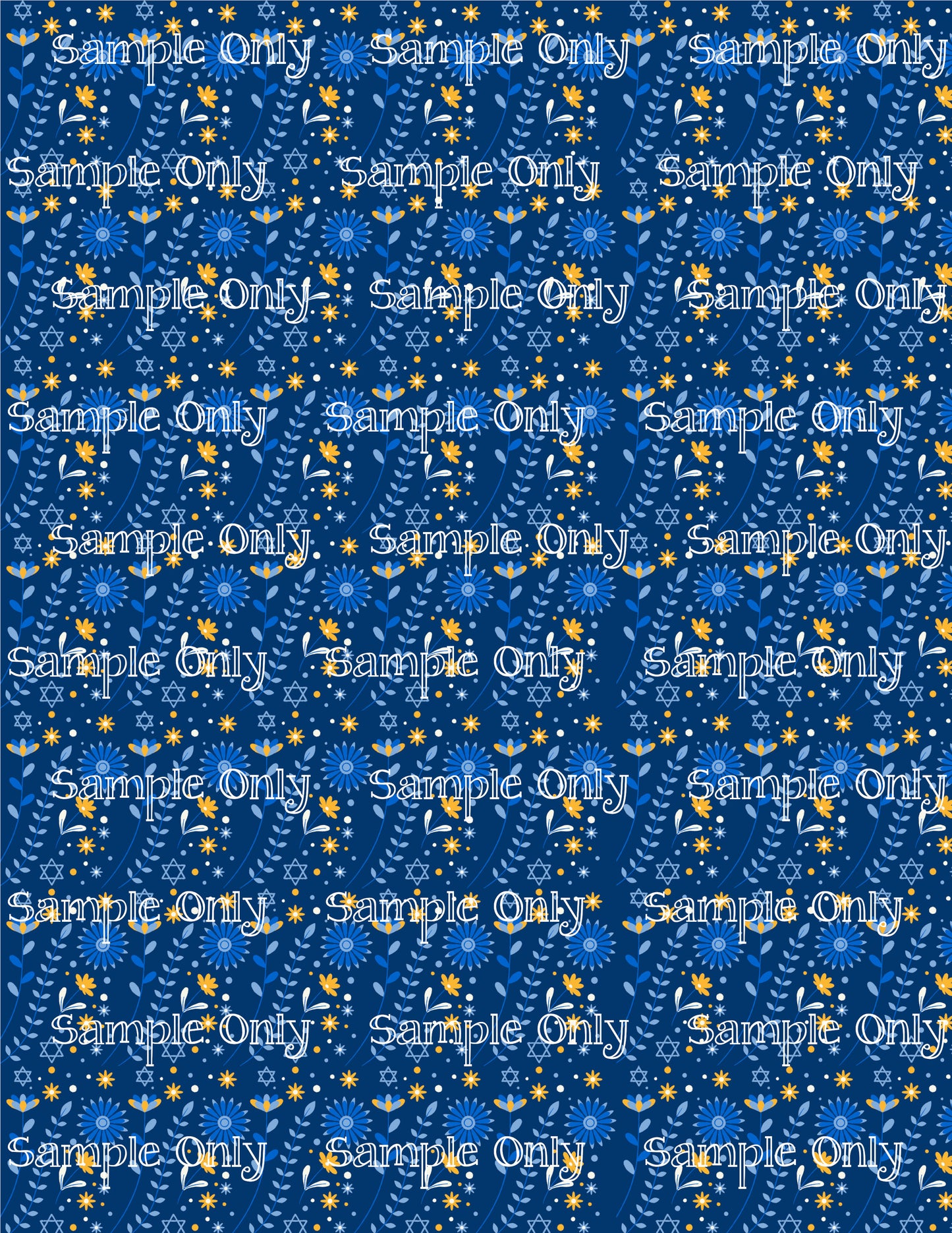 Hanukkah Pattern 65 Image Sheet For Polymer Clay Transfer Decal DIGITAL FILE OR PRINTED