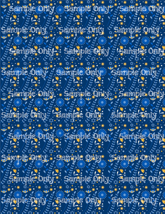 Hanukkah Pattern 65 Image Sheet For Polymer Clay Transfer Decal DIGITAL FILE OR PRINTED