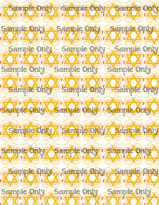 Hanukkah Pattern 06 Image Sheet For Polymer Clay Transfer Decal DIGITAL FILE OR PRINTED