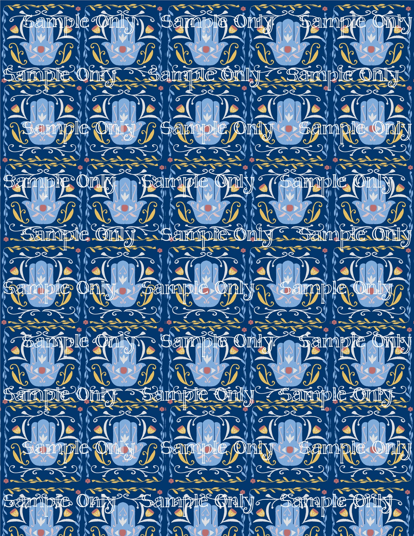 Hanukkah pattern 70 image sheet for polymer clay transfer decal digita