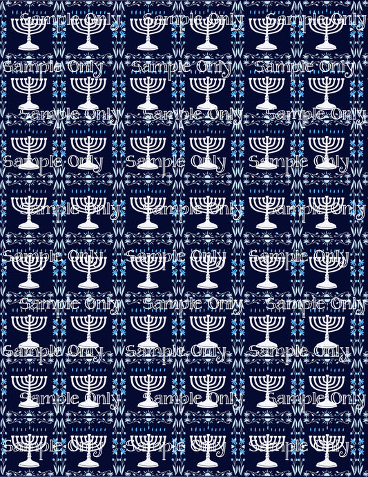 Hanukkah Pattern 08 Image Sheet For Polymer Clay Transfer Decal DIGITAL FILE OR PRINTED