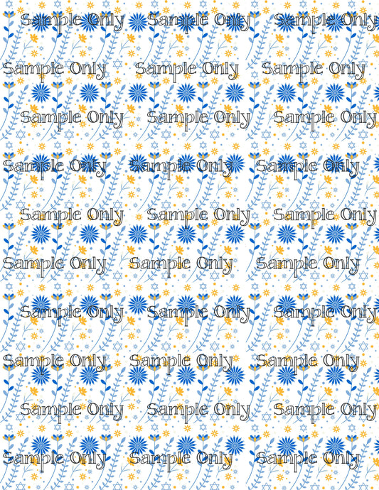 Hanukkah Pattern 93 Image Sheet For Polymer Clay Transfer Decal DIGITAL FILE OR PRINTED