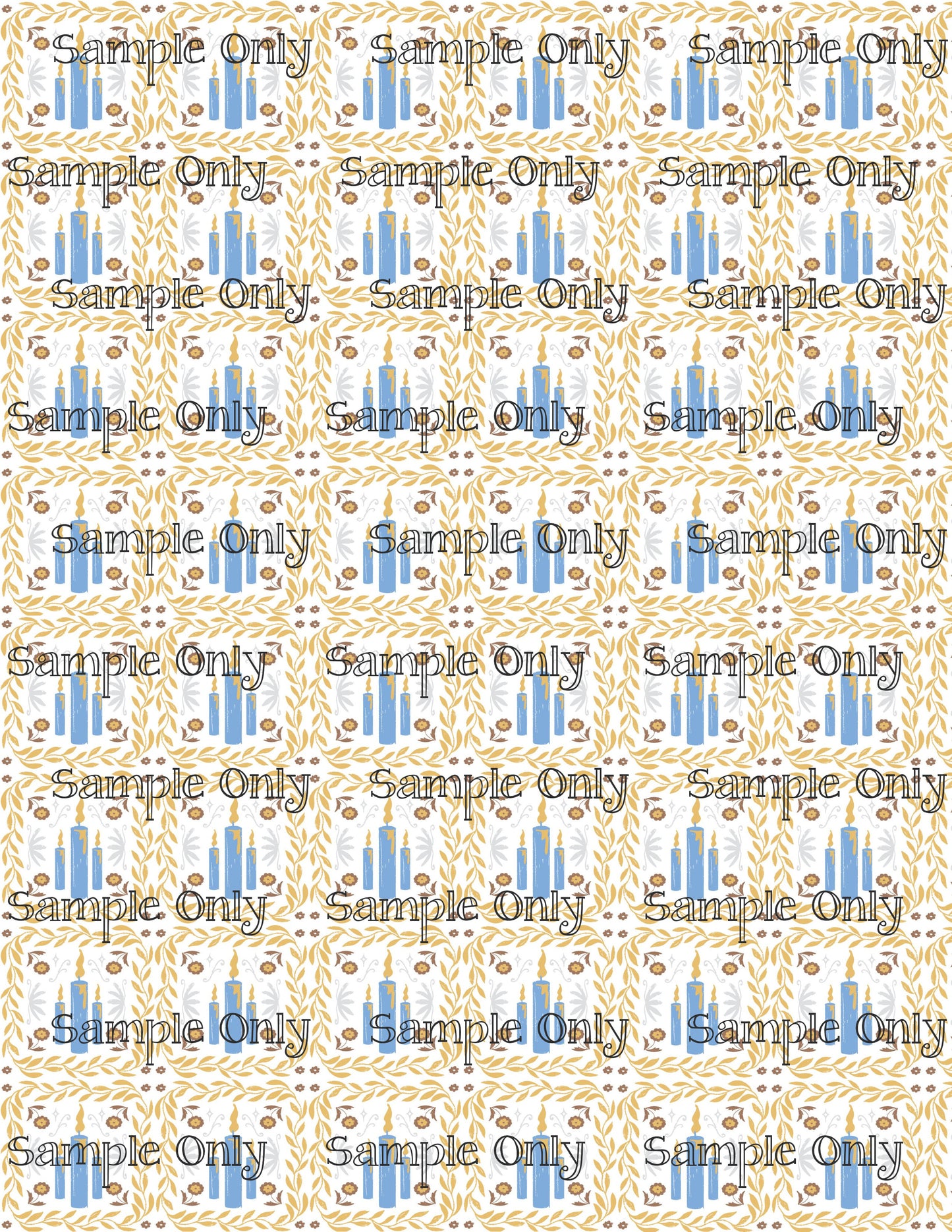 Hanukkah Pattern 99 Image Sheet For Polymer Clay Transfer Decal DIGITAL FILE OR PRINTED