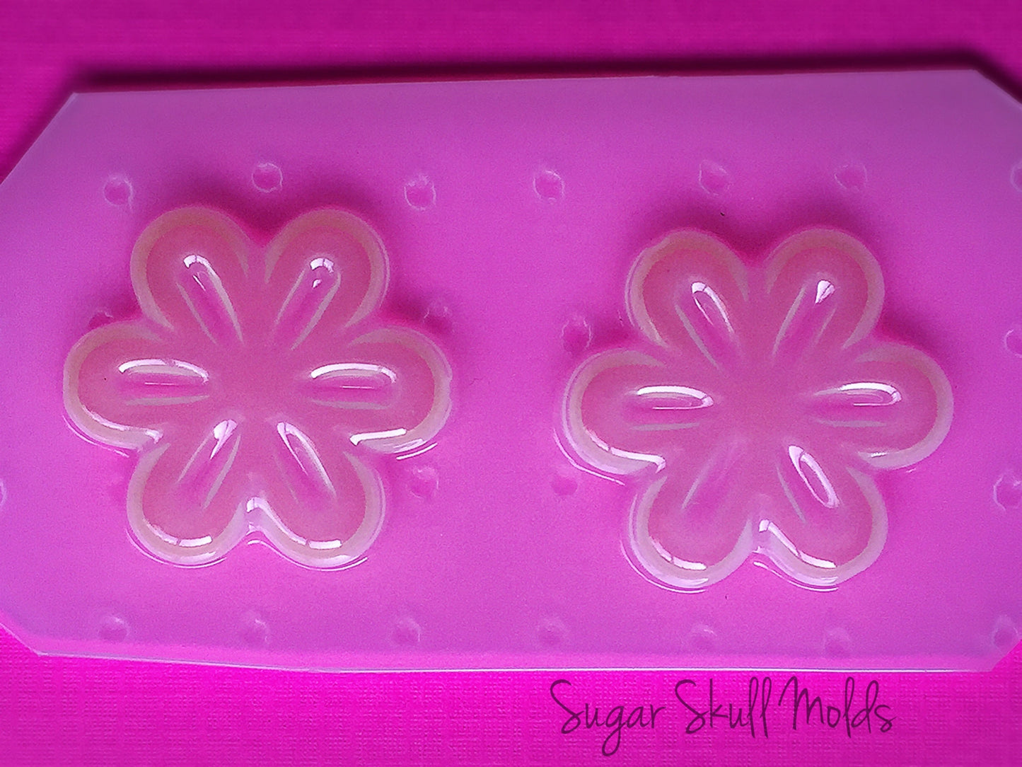 2pc Loopy Flower Flexible Plastic Mold For Resin Jewelry Crafts Decoden