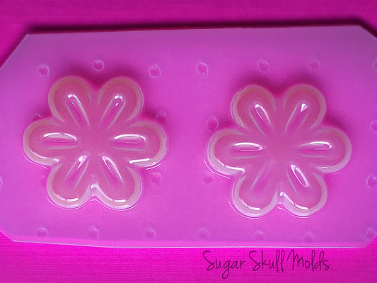 2pc Loopy Flower Flexible Plastic Mold For Resin Jewelry Crafts Decoden