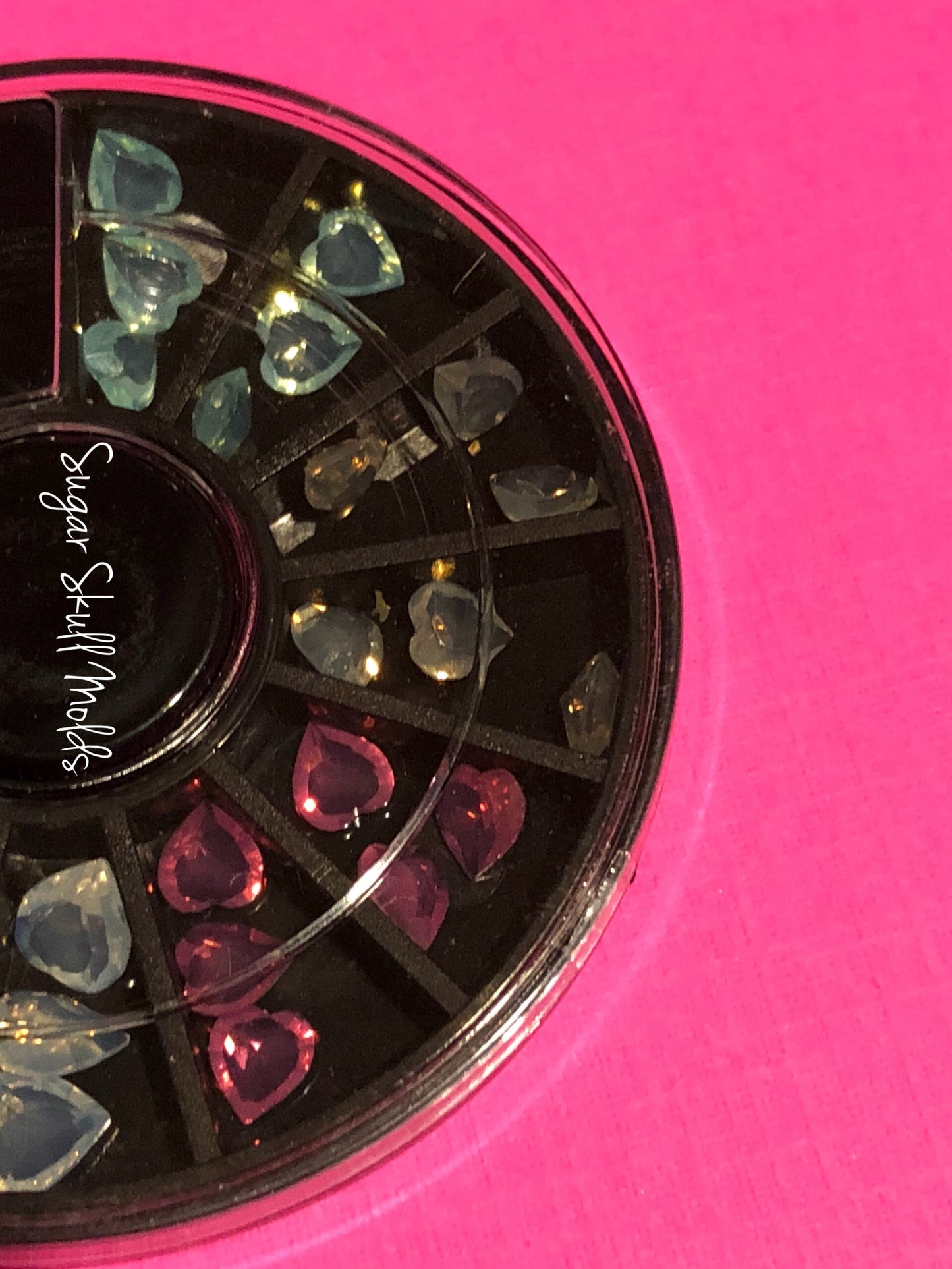 Opaque Pastel Heart Acrylic Rhinestones Mini Point Back Cabochon