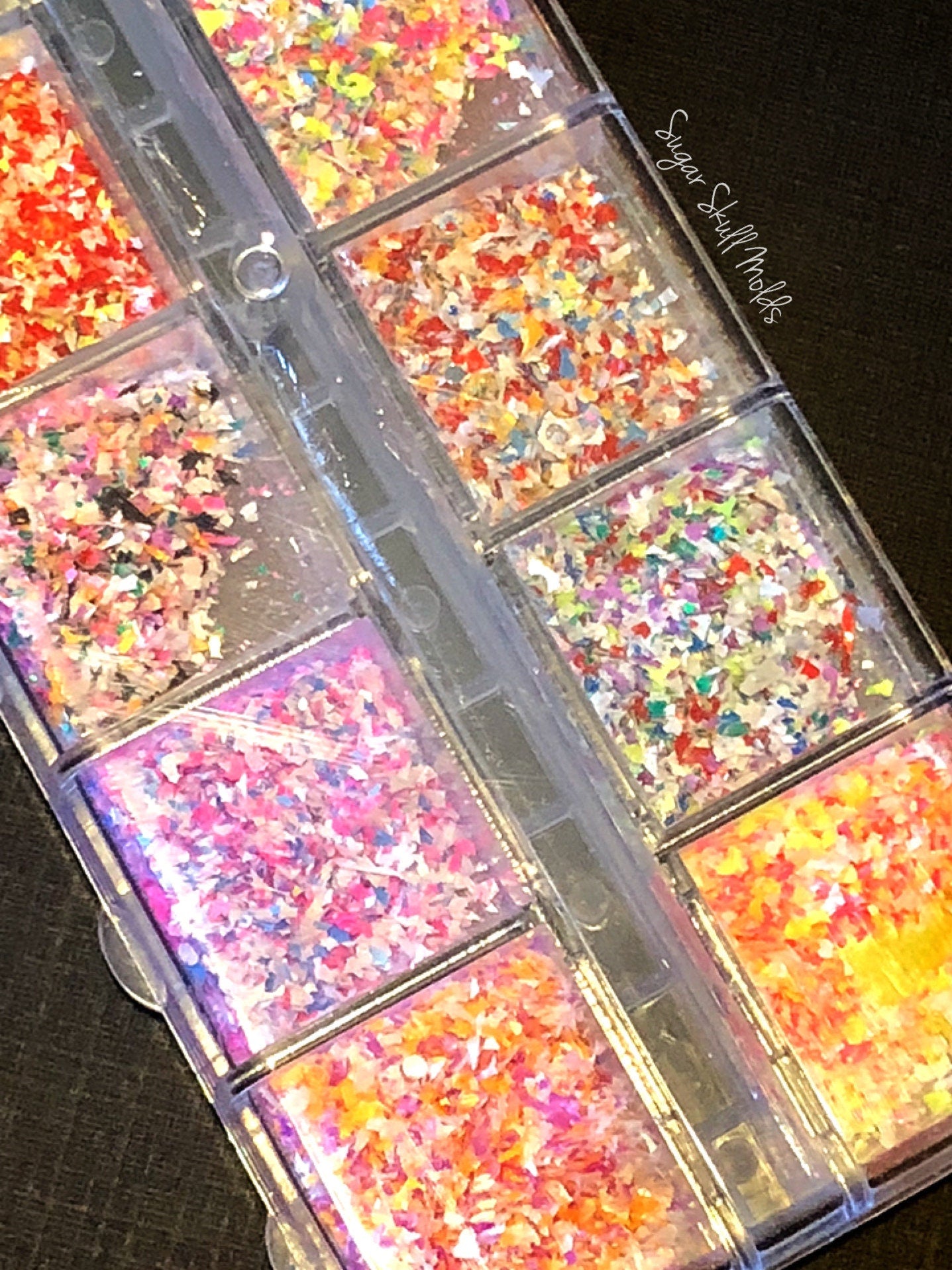 12 Asst Color Party Mix Shard Glitter Set