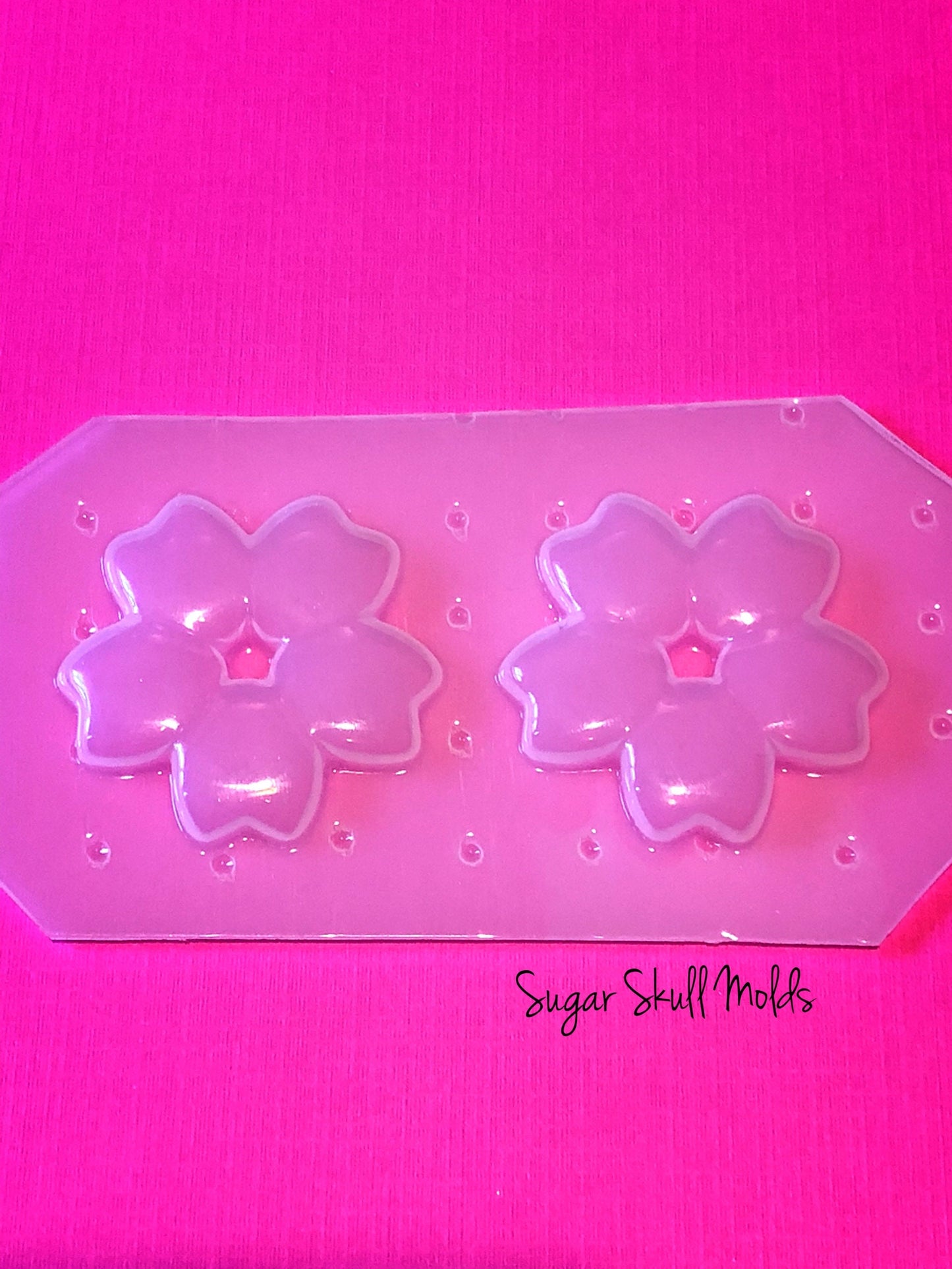 2pc Sakura Cherry Blossom Flower Flexible Plastic Mold For Resin Crafts