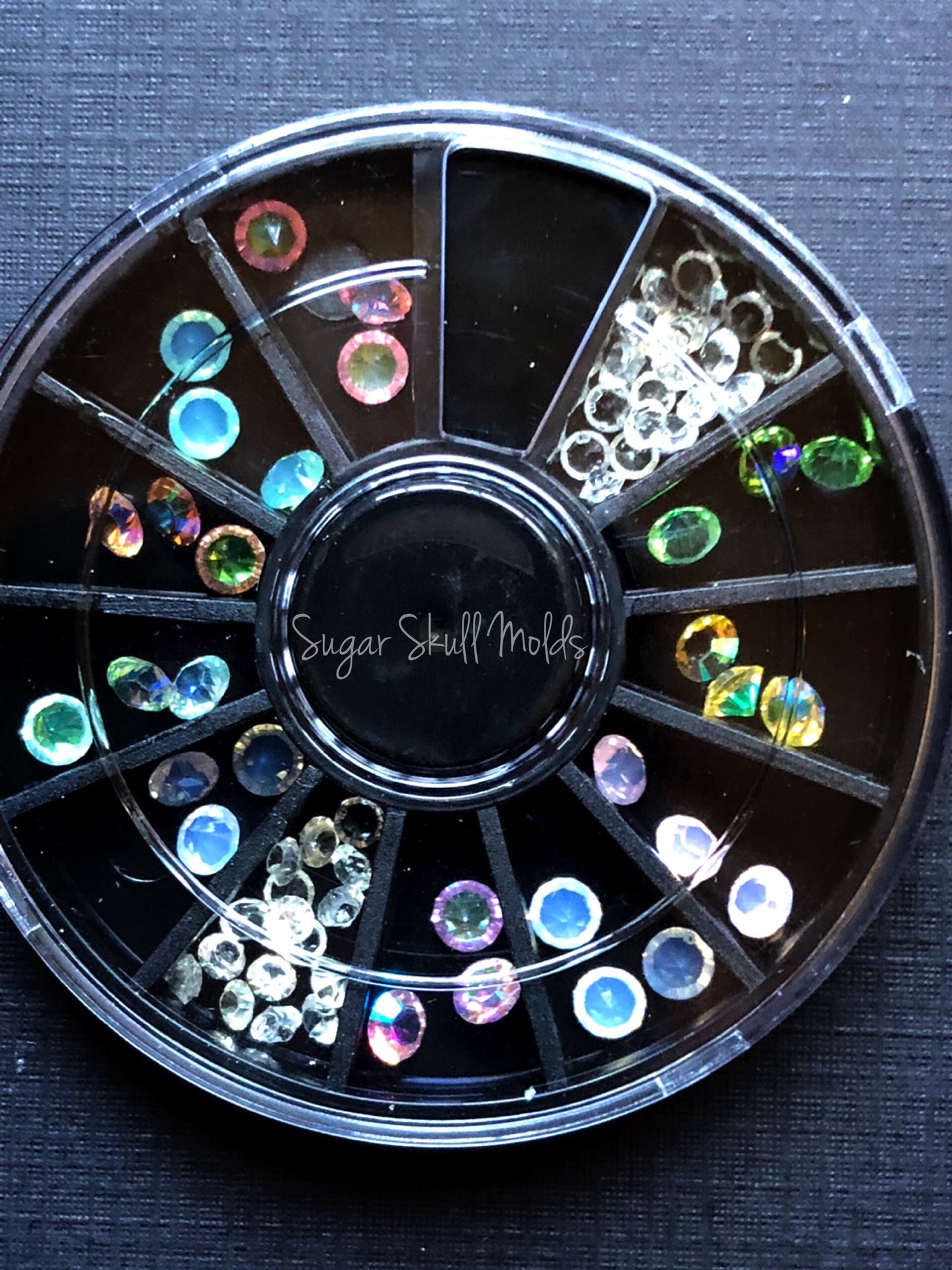 Round Pastel AB Acrylic Rhinestones Mini 3-5mm Point Back Cabochon