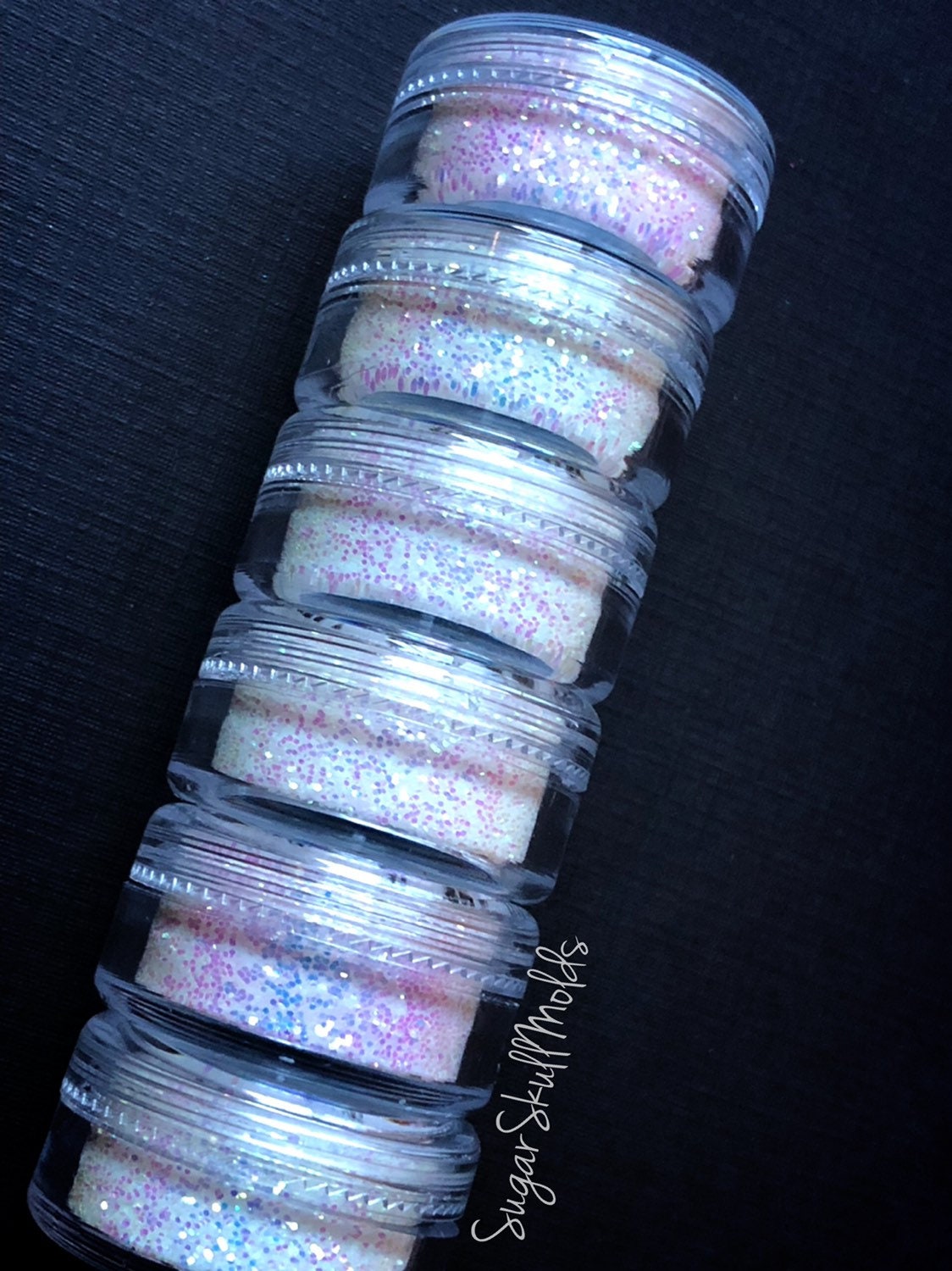6 Jar Set Of Premium Ultrafine Color Changing UV Glitter