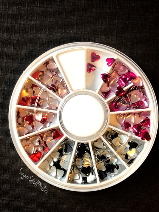 5mm Metallic Heart Bling In Assorted Colors