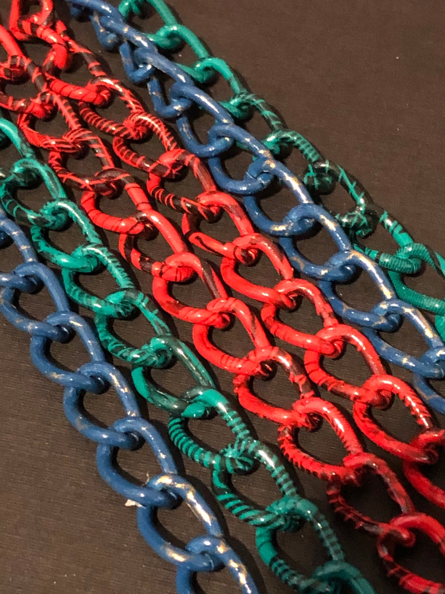 6 Feet 9x15mm Loose Lightweight Metal Link Chain Bright Print Assortment