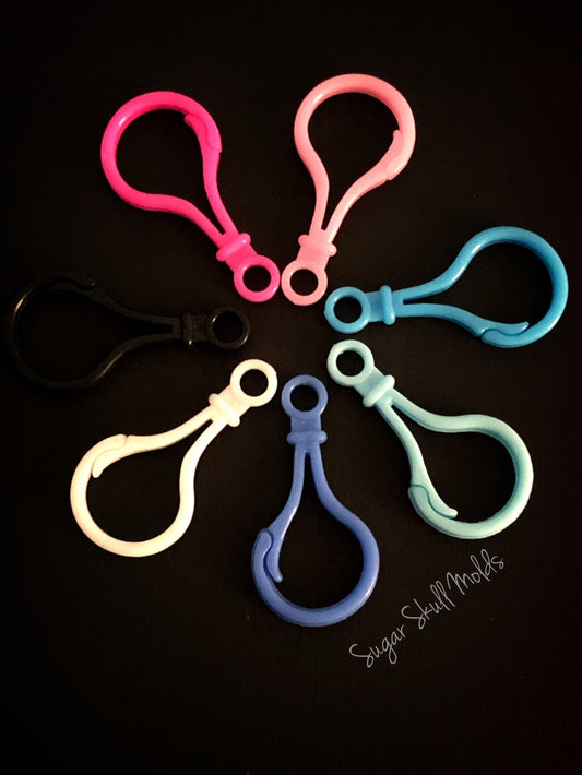 10pc Acrylic Purse Charm Lanyard Hook Bag Clips You Choose The Color