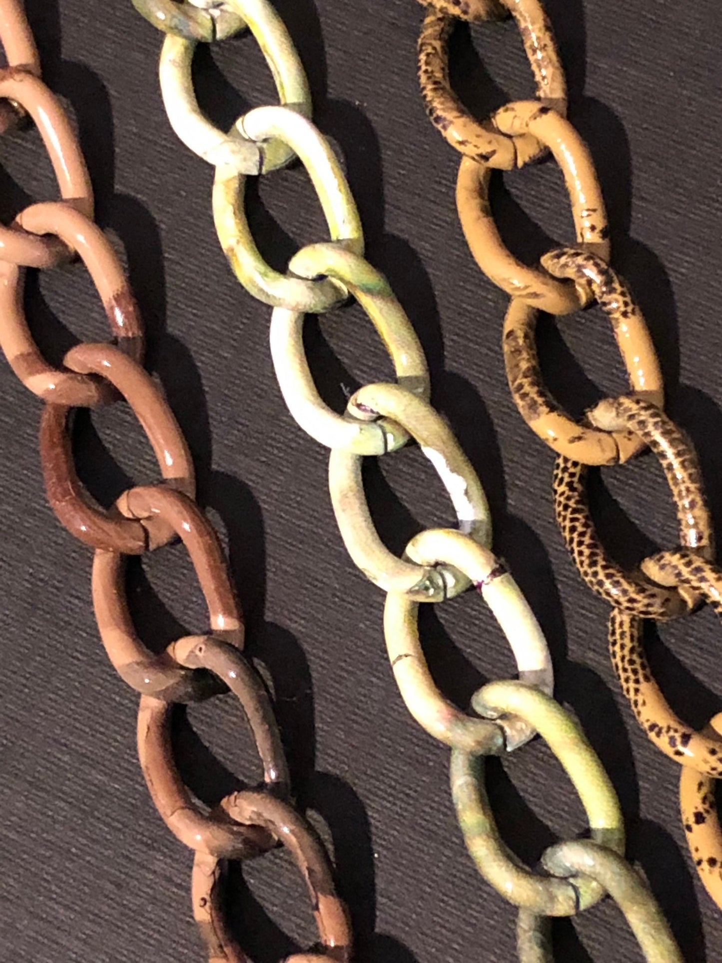 6 Feet 9x15mm Loose Lightweight Metal Link Chain Camouflage Print Assortment