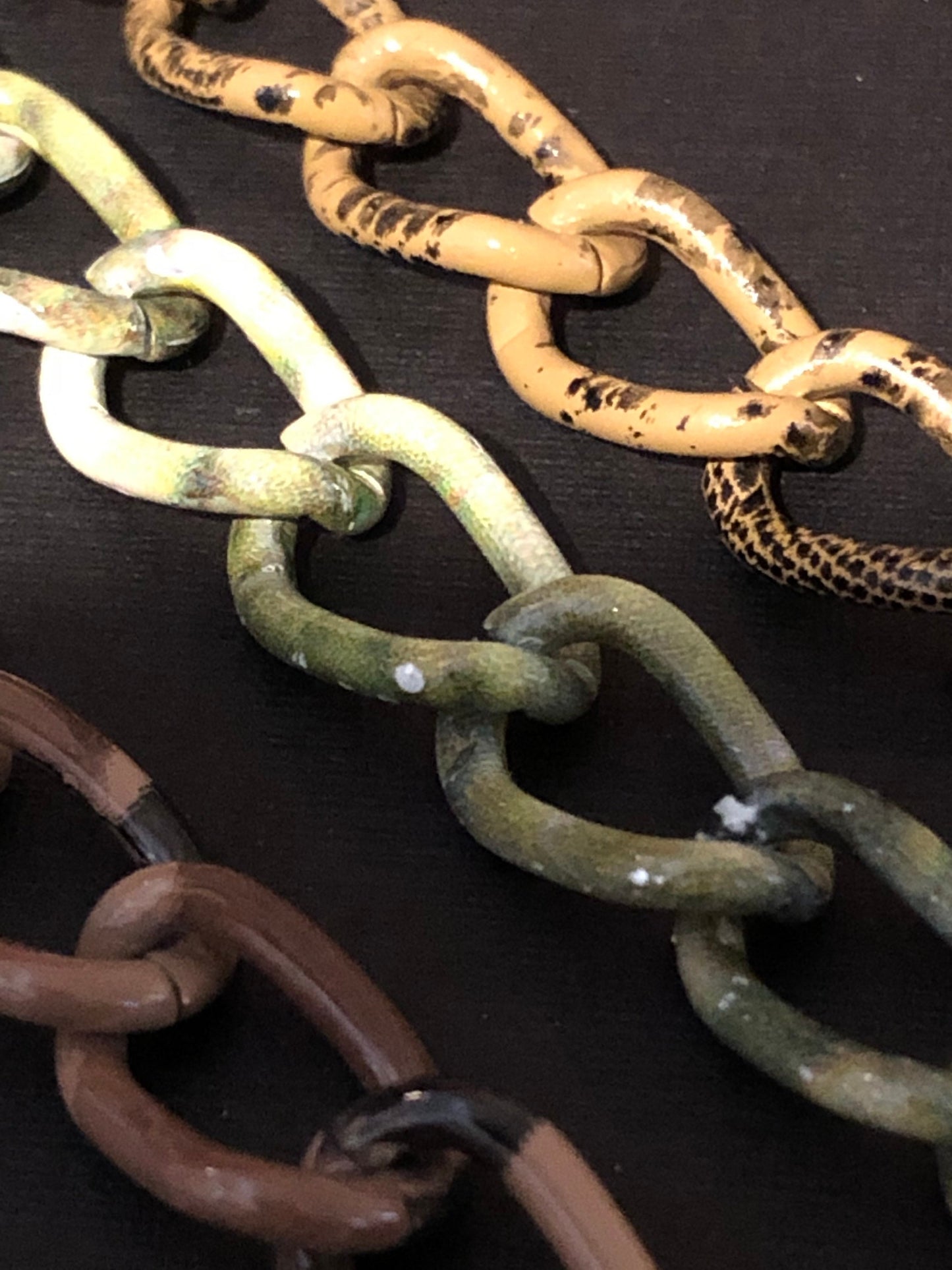 6 Feet 9x15mm Loose Lightweight Metal Link Chain Camouflage Print Assortment