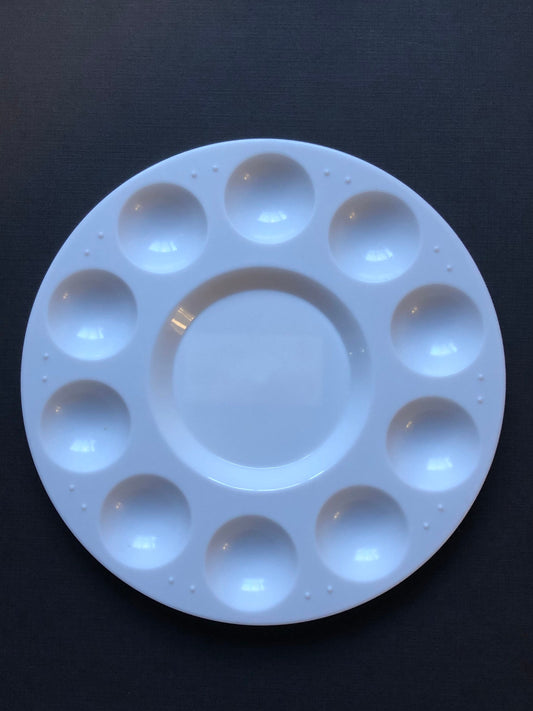 Round 10 Well Plastic Paint Palette For Crafting Painting Sorting Beads Art
