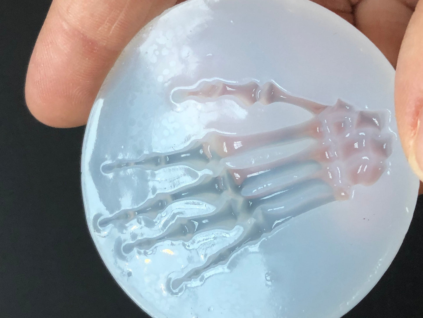 Small Skeleton Hand Flexible Silicone Mold For Resin Crafts or Polymer Clay